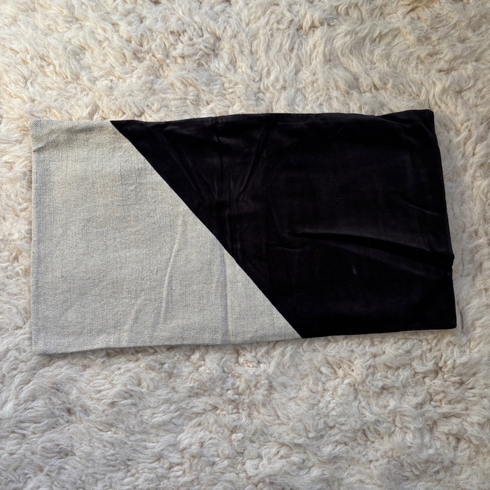 Linen & Velvet Geometric West Elm Pillow Cover